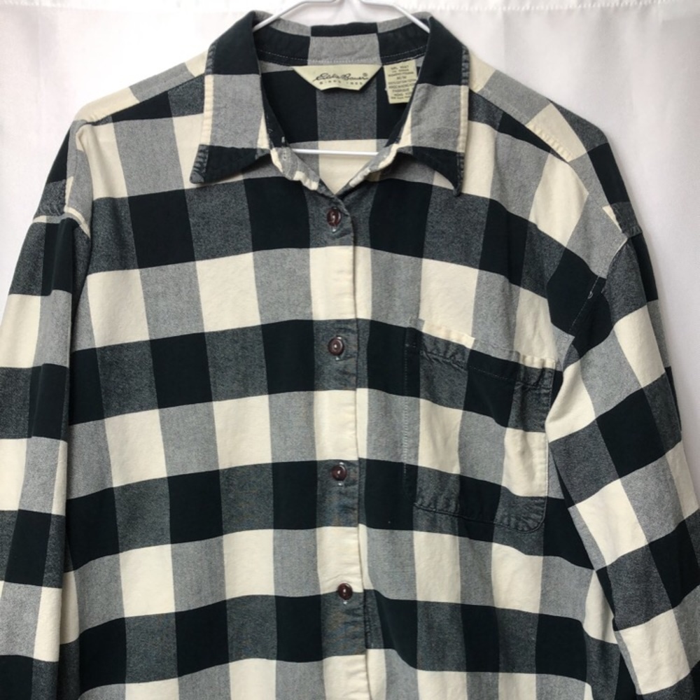 Eddie Bauer Blue and white flannel
